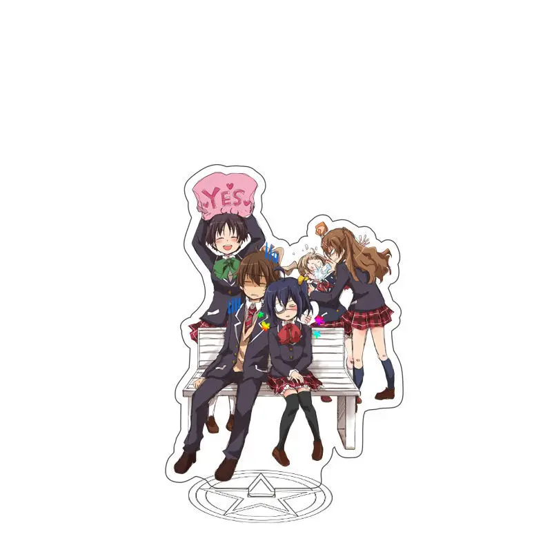 

Мужской акриловый брелок для ключей Love Chunibyo, другие брелки в стиле аниме, брелок Rikka, Женская подставка, модель, пластина Rikka, украшение, модная детская игрушка