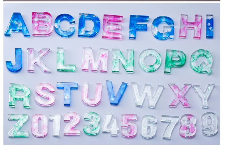

Silicone Mold Paw 26pc Alphabet Number Dies UV Quicksand Epoxy Resin Mold Craft DIY Making Mold Tool New 2022
