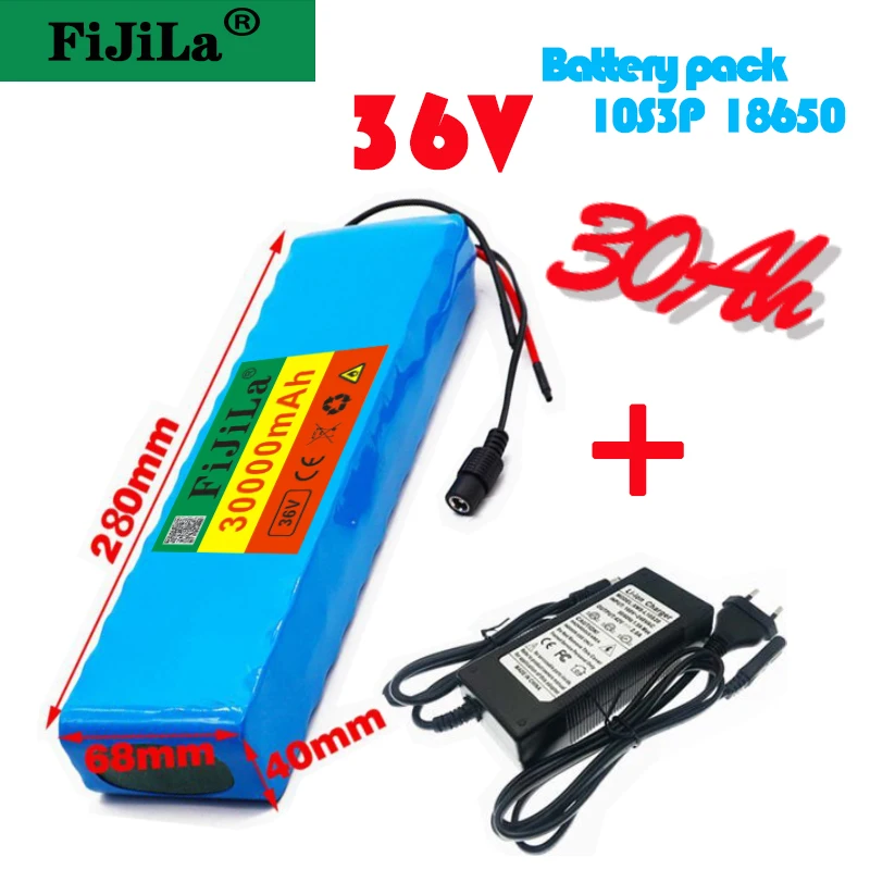 

10S3P 36V 30ah Battery ebike battery pack 18650 Li-Ion Battery 500W High Power and Capacity 42V Motorcycle Scooter with charger