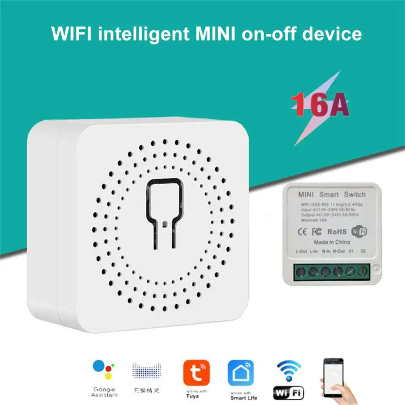 

Умный мини-выключатель с поддержкой Wi-Fi, 16 А