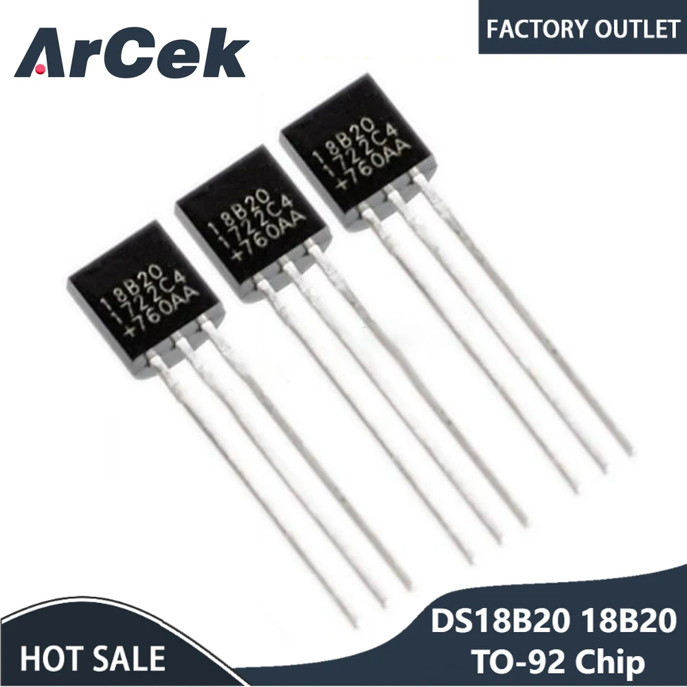 

5PCS DS18B20 18B20 TO-92 chips Temperature Sensor IC Programable 3v 5.5v VDD DQ GND 3 PIN 3PIN