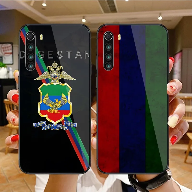 

Чехол для телефона с флагом Дагестана для Xiaomi 13, 12, 11T, 10, 9, Redmi Note 11, 10, 10S Pro, Redmi 9, 9A, 8, черный стеклянный чехол для телефона из поликарбоната