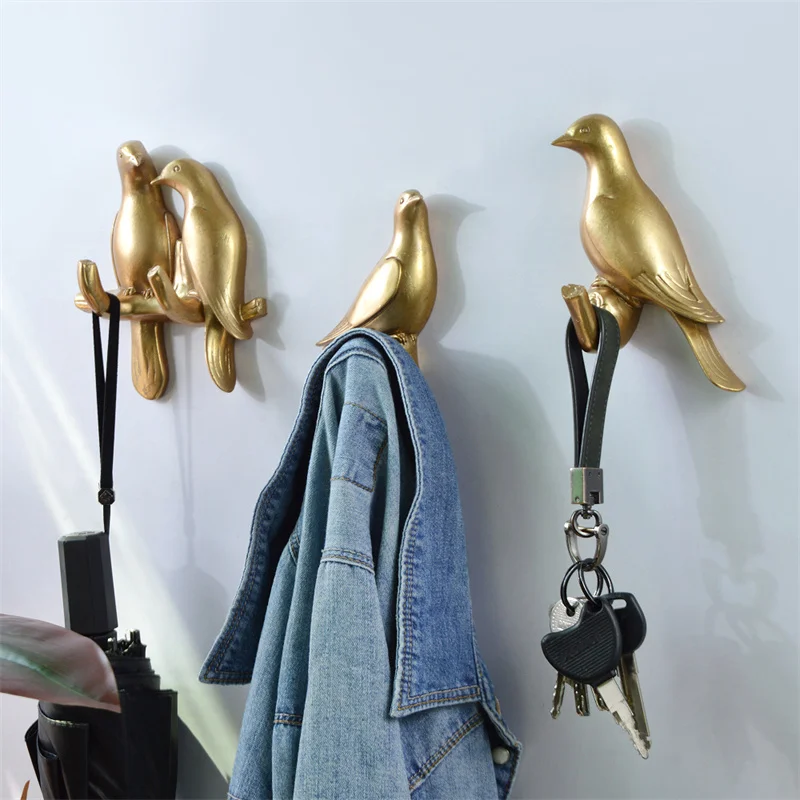 

Bird Fridge Hook Key Wall Crochet Holder Kitchen Hooks Resin Process Animal Hook Hanging Hanger Rack Wall No Punching Home Decor