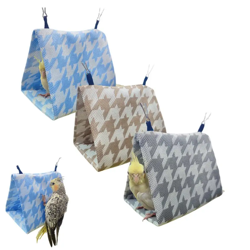 

1 Piece Parrot Triangular Bird Nest House Bed Habitat Cave Hanging Tent For Budgies Parakeet Cockatiels Lovebird