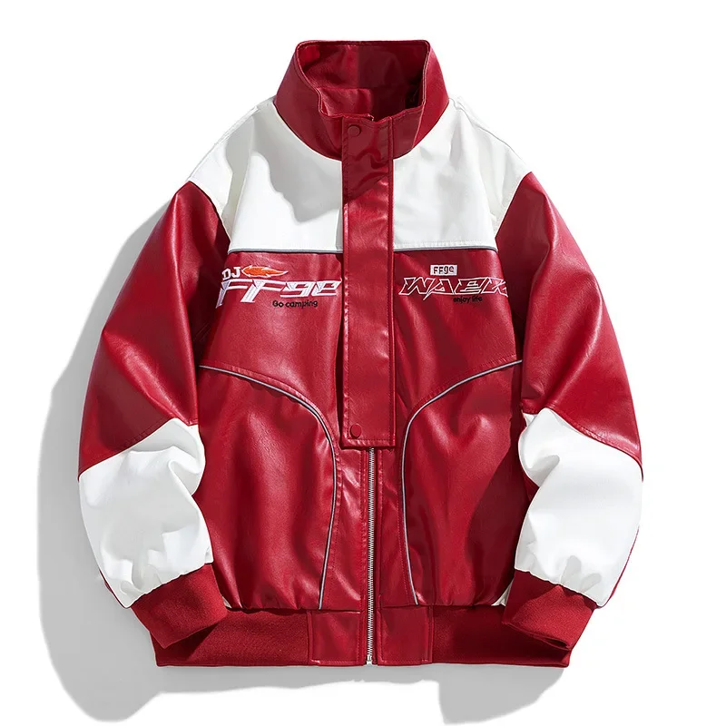 Мужская куртка из искусственной кожи Data Edition эксклюзивная Байкерская модель пары