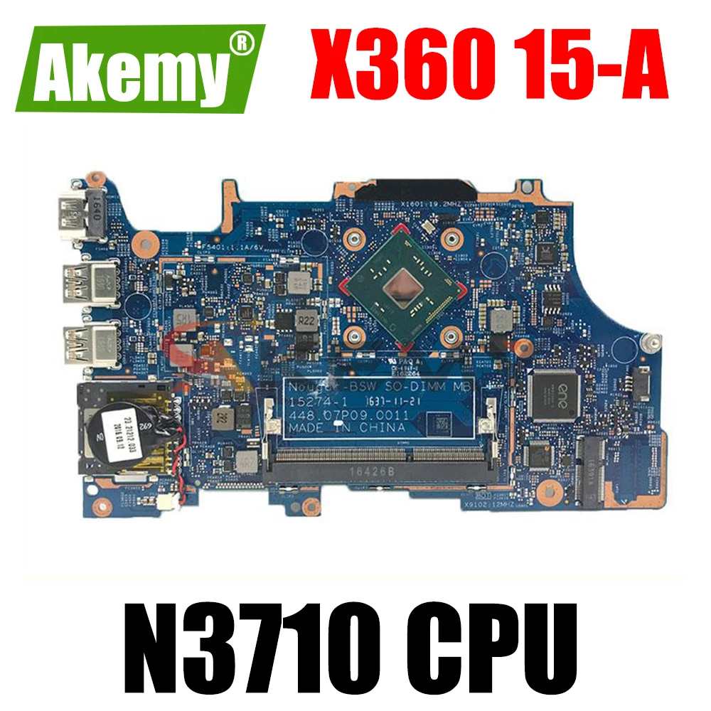 

Материнская плата для ноутбука HP Pavilion X360 15-A 14-A 11-U с процессором N3710, материнская плата 15274-1 855718-601 855718-501 855718-001