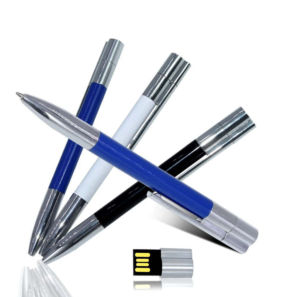 

Commercial Ballpoint USB Flash Pen Drive 2.0 Cle Usb pen drive 4GB 8GB 32GB 64GB for Office Business custom logo birthday gift