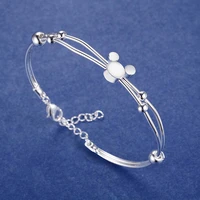 hot new 925 sterling silver bracelets for women fine lady bangle adjustable jewelry fashion wedding party gift