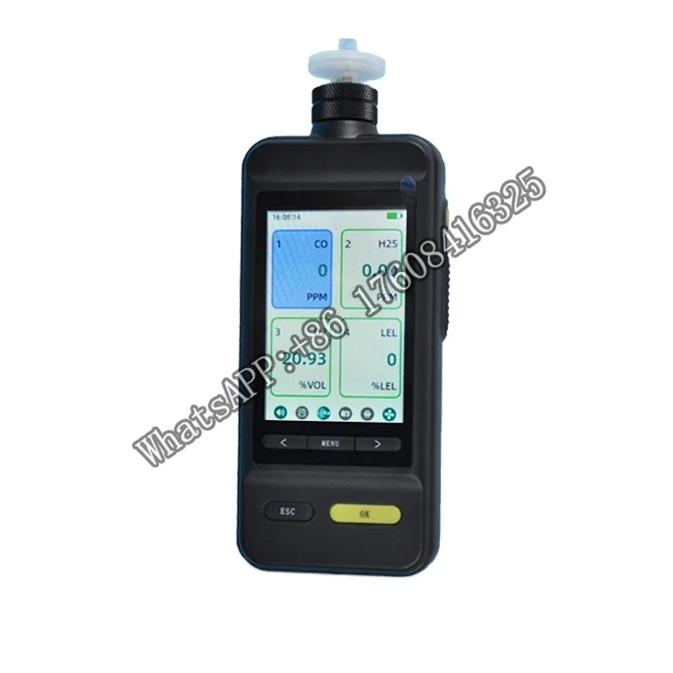 

4 in 1 handheld Carbon Monoxide CO Oxygen O2 Hydrogen Sulfide H2S Combustible EX gas measuring device gas purity analyzer