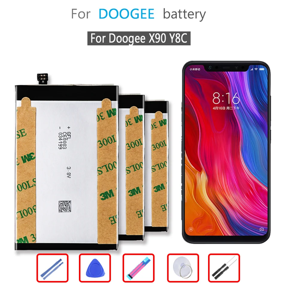 

Mobile Phone Battery for Doogee X90 Y8C