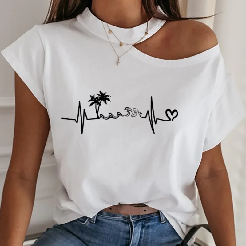 

Women Eye Lashes Style Lovely Sweet Print Tees Tshirt Cartoon Female Clothes Tops Print Ladies Fashion Graphic T-Shirt