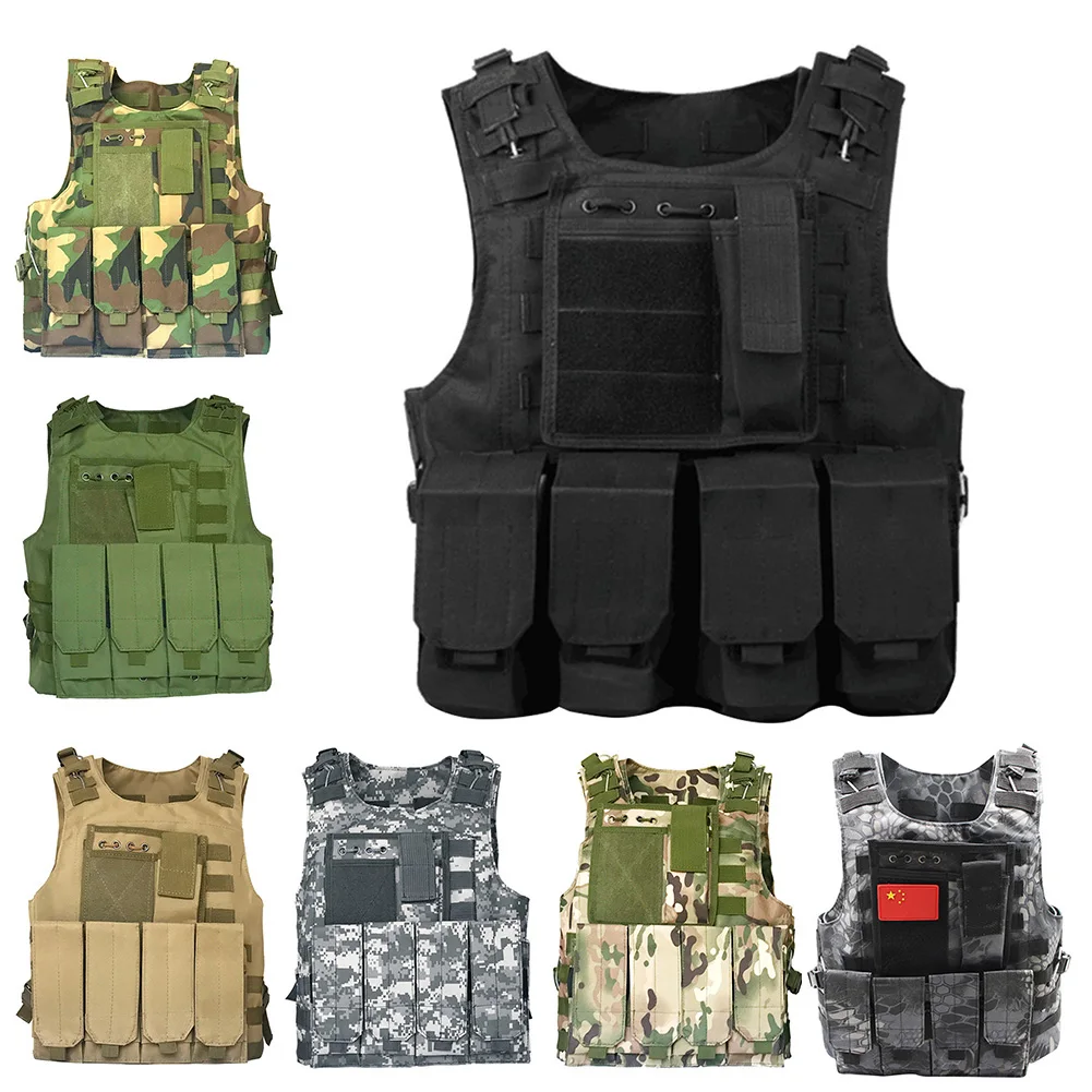 

Outdoor Airsoft Combat Body Armor Assault VestsTactical Gear Plate Carrier Vest Military Hunting Paintball Equipment