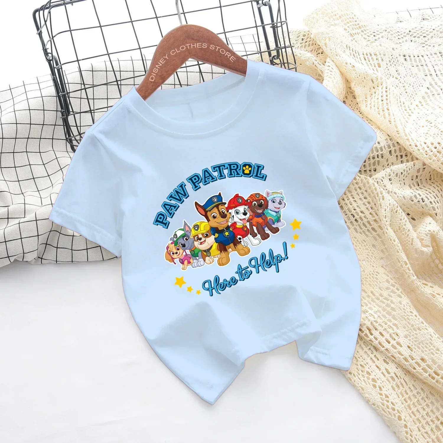 Костюм детский летний из футболки и шортов с принтом Щенячий патруль