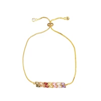 ins summer new cubic zirconia luxury bracelet women fashion stainless steel cuff bracelet design jewelry accessories wholesale