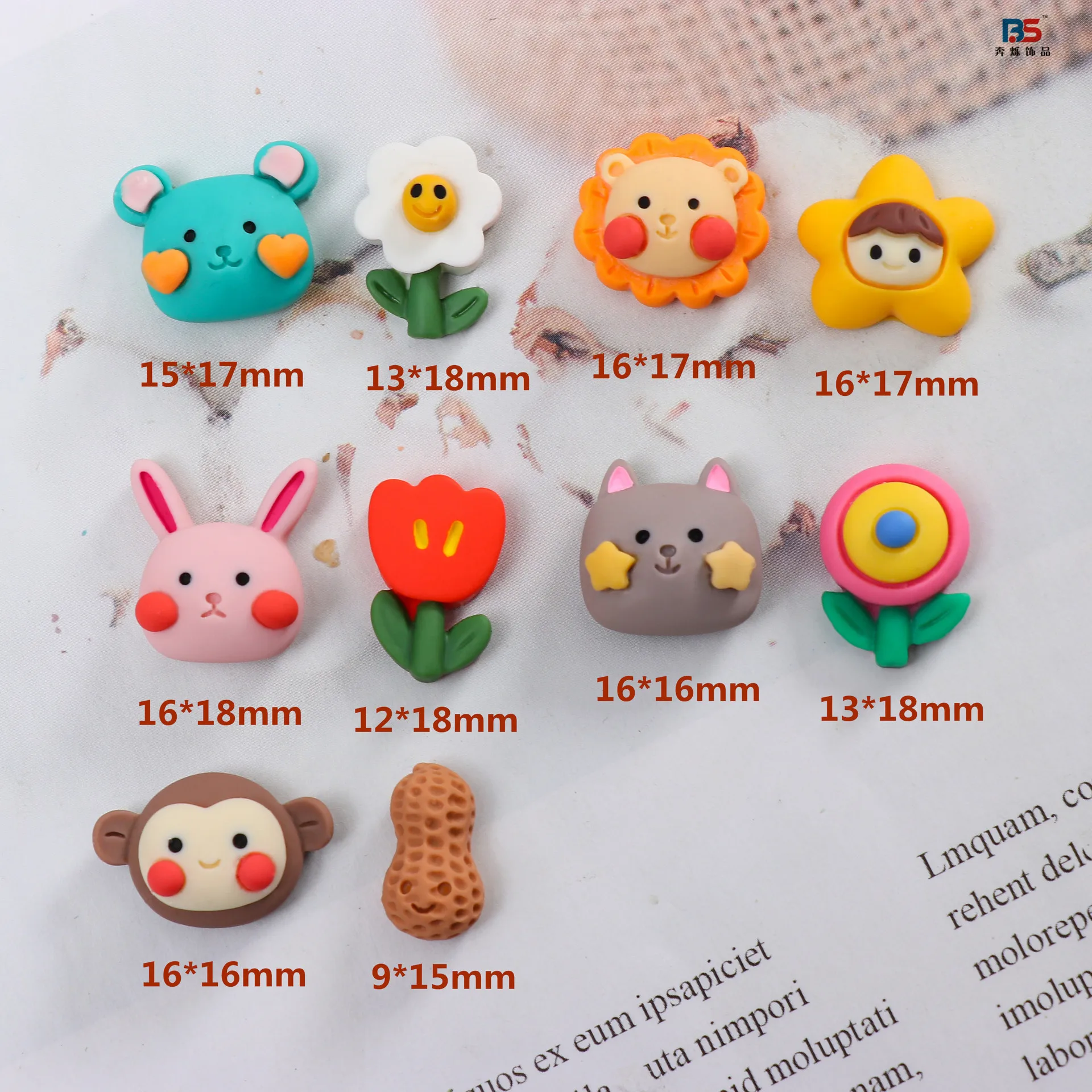 

50pairs simulation animal flower soft key chain DIY chain pendant Accessories small gift BS-0073