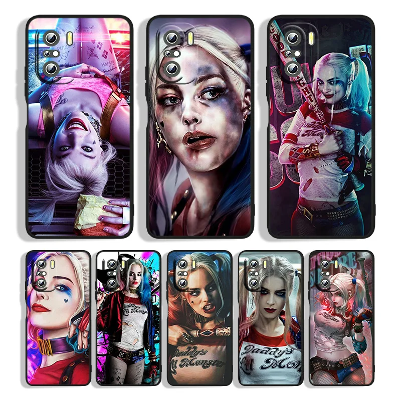 

Harley Anime Phone Case For Xiaomi Redmi K50 K40S Gaming K30 K20 10C 10X 9T 9C 9A 8A 7A 6A Black Soft Cover