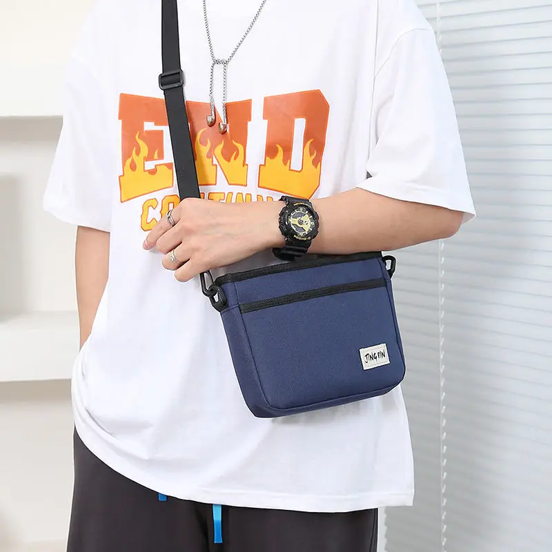 New Men's Mini Bag  Waterproof Nylon Canvas Crossbody Shoulder Bag Casual and Lightweight Small Shoulder Bag