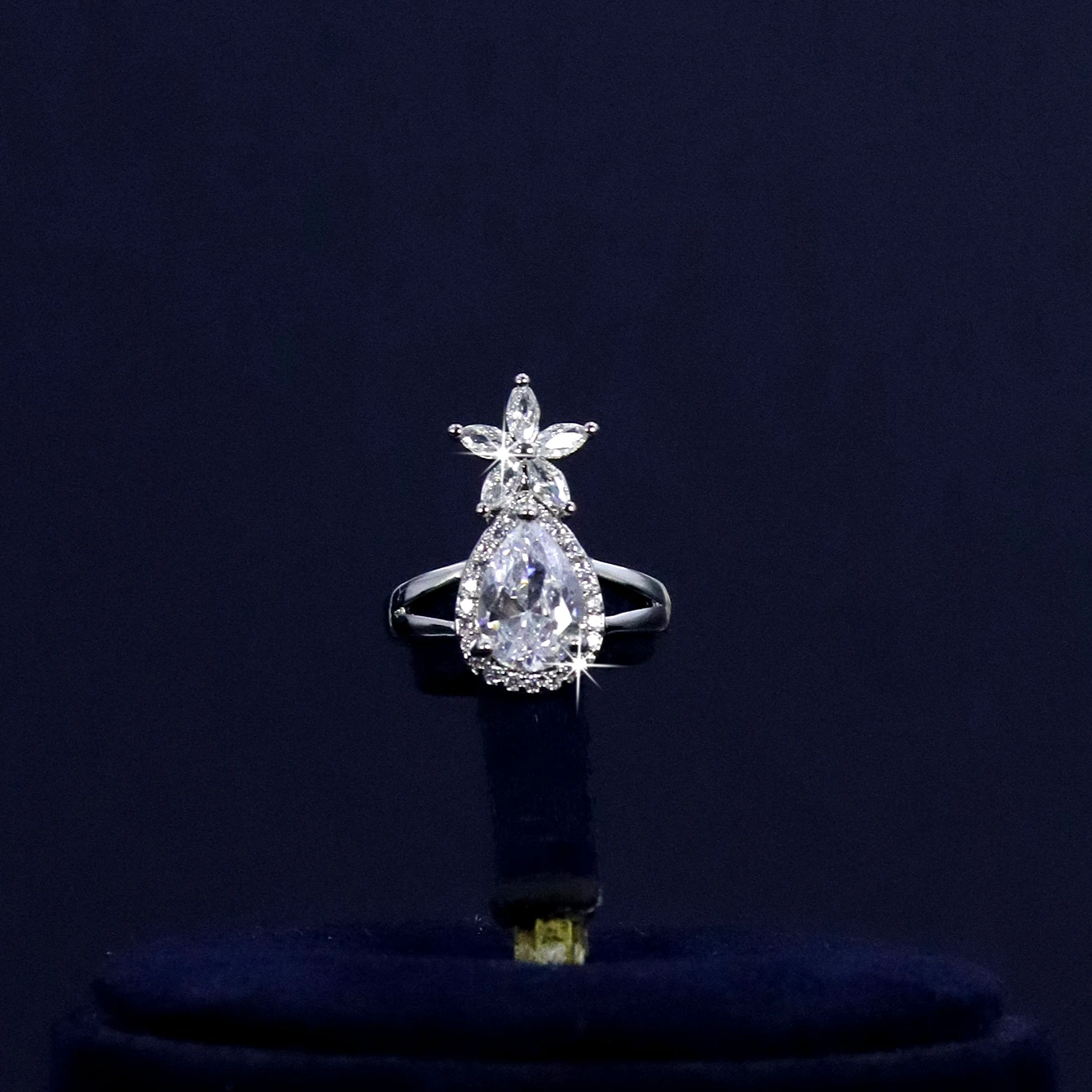 Свадебный комплект из 4 предметов с медным покрытием и платиной каплями белой