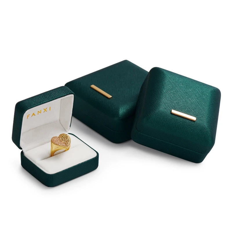 Oirlv Ring Boxes Gold Edge Arch Jewelry Box Green White Necklace Pendant Box Custom Women's Bracelet Box Jewelry Boxes For Gifts