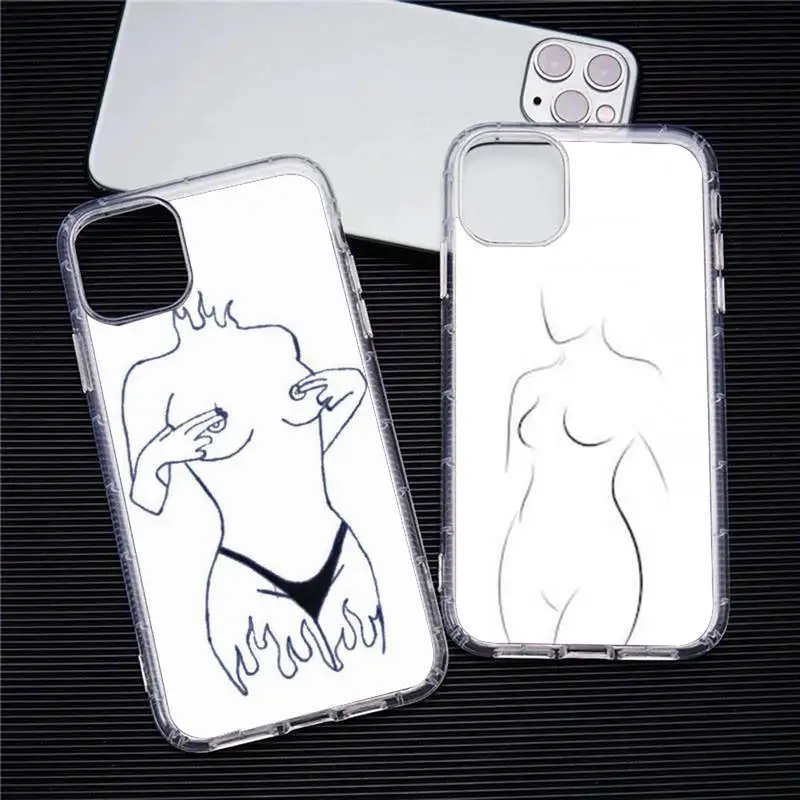 

Ate Sexy Body Phone Case For Iphone 11 12 13 Pro Max 6s 7 8 Plus X Xr Xs Max Se2020 13mini Transparent Cover