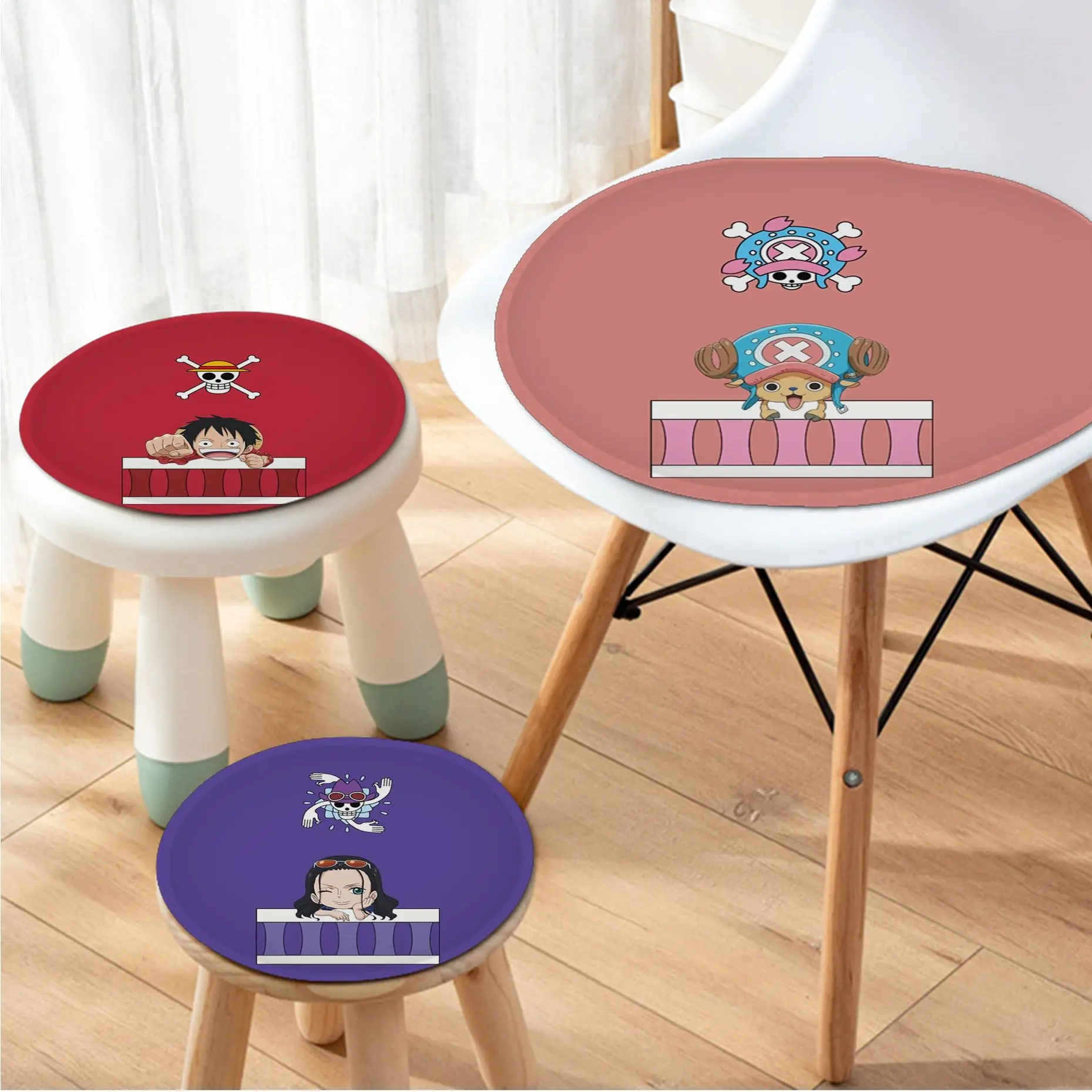 

Bandai Japan Anime Cartoon One Piece Art Plush Cushion Home Back Cushion Soft Comfortable 50x50cm Chair Mat Pad