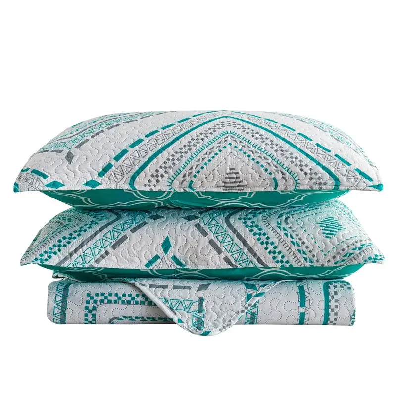 

Piece Quilt Set Size,Lightweight Microfiber Bedspread Coverlet Set, Green