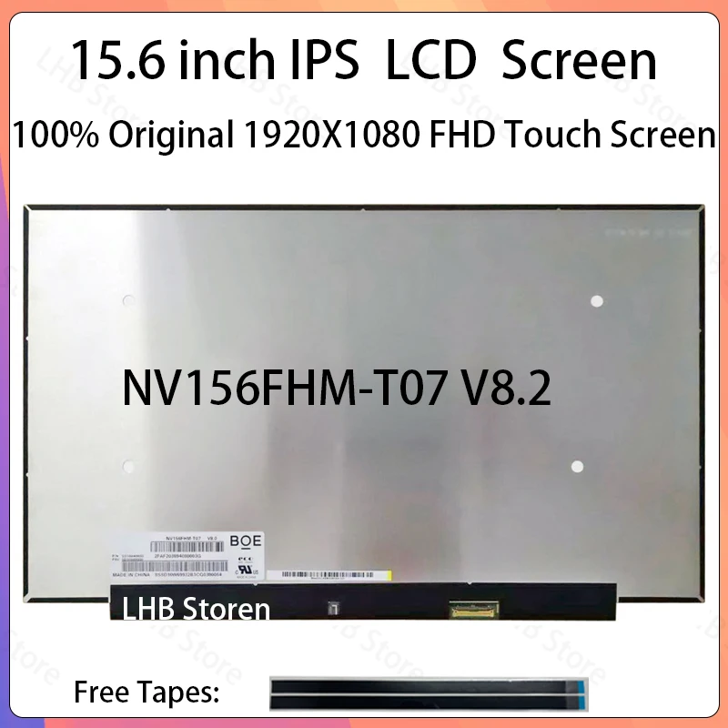 Фото 15,6-дюймовый сенсорный ЖК-экран для ноутбука NV156FHM-T07 V8.2 для Lenovo ThinkPad E15 Gen 2, замена матричной панели дисплея, FHD 1920x1080 №1