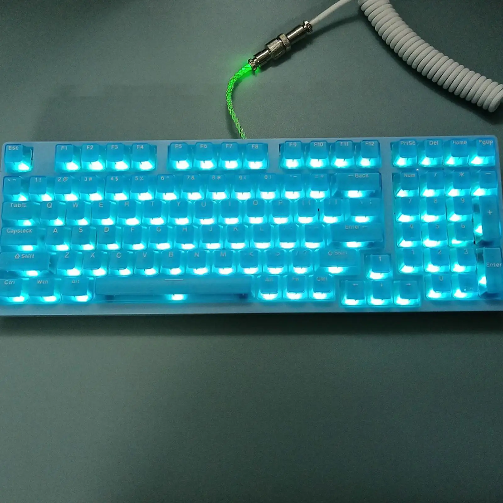 

132 S Transparent Caps For Gaming Mechanical Board Oem Profile Abs Clear Rgb Backlit Game Board Caps D8q7