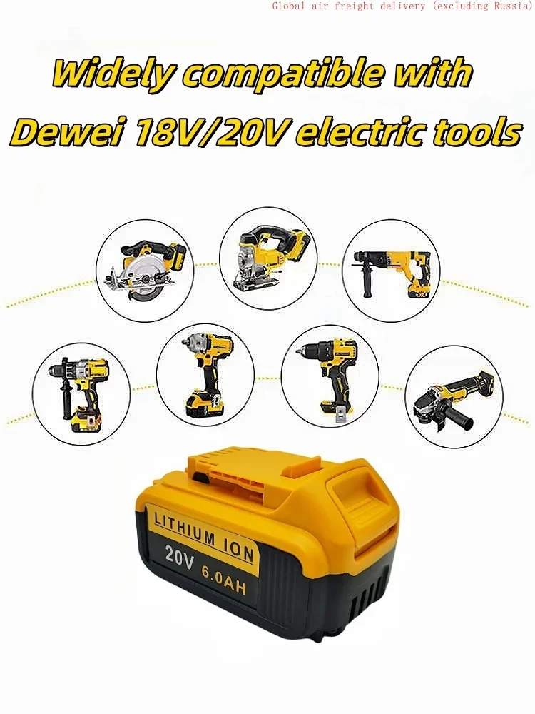Подходит для аккумулятора Dewey 18 в/20v18650li battery DCB105 ручная дрель электрический ключ и