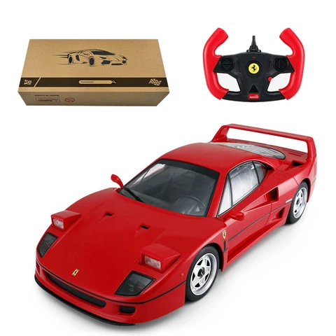 Модель Автомобиля Ferrari F40 на радиоуправлении, радиоуправляемая светодиодная машинка, масштаб 1:14, игрушечный подарок для детей и взрослых