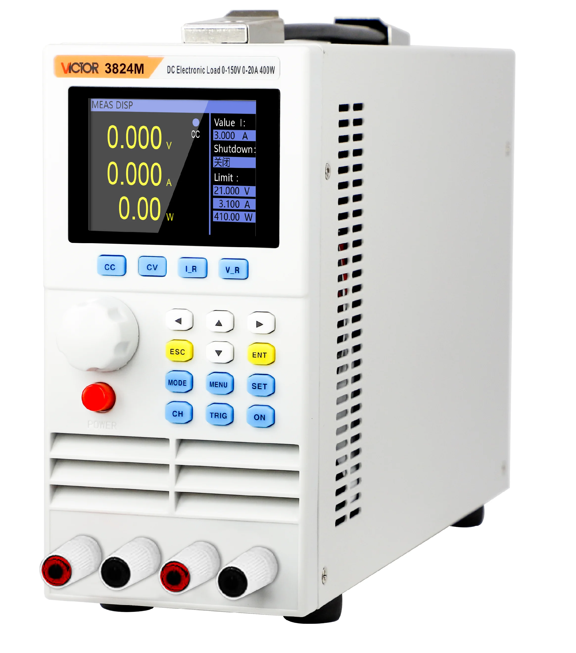 VICTOR 3824 2 8-дюймовая двухканальная программируемая электронная нагрузка