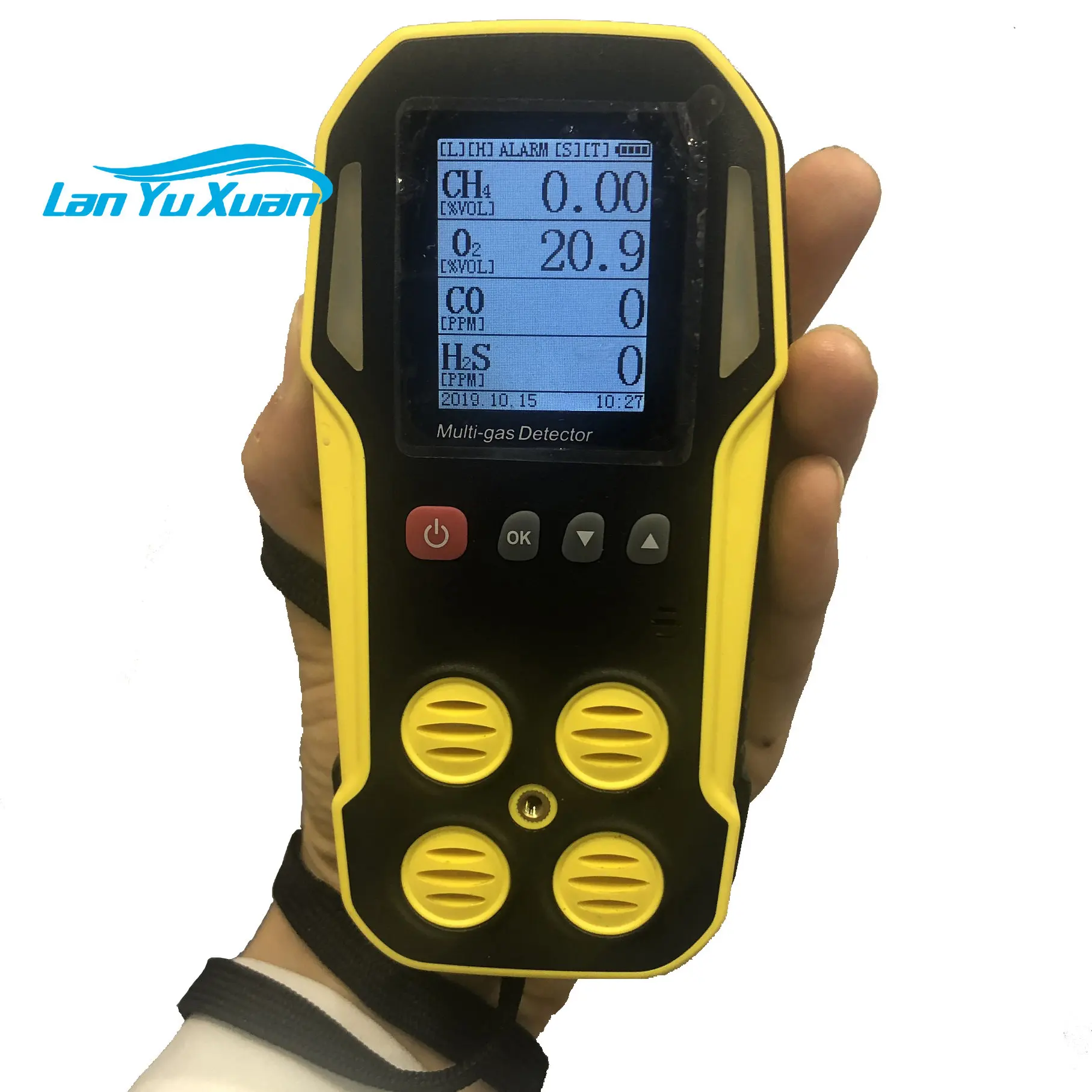 

Portable Industrial Multi 4 Gas Detector Analyzer Alarm For CO H2S O2 CH4 Combustible Gas