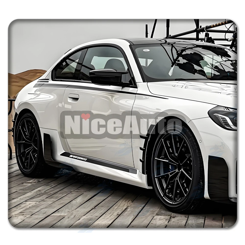 Фото Для BMW M2 G87 2023 2024 2025 автомобильное боковое крыло, крышка колесной арки, карбоновая декоративная наклейка, сплиттер, спойлер, крыло, 4 шт./компл. №5