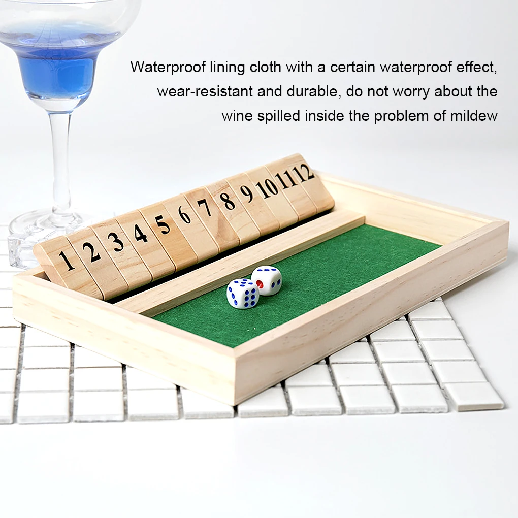 

Wood Board Game Set Waterproof Educational Toy Learning Reusable Bar Drinking Games Play Toys Gifts for Adults