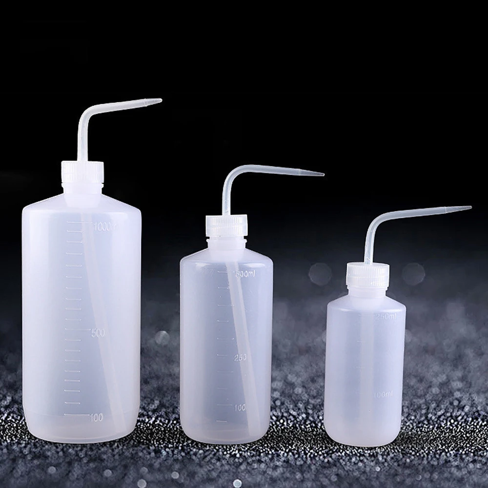 250/500/1000ml Clean False Eyelashes Elbow Pot Squeeze Bottle Washing Bottle Laboratory Measuring Bottle Supply With Scale images - 6