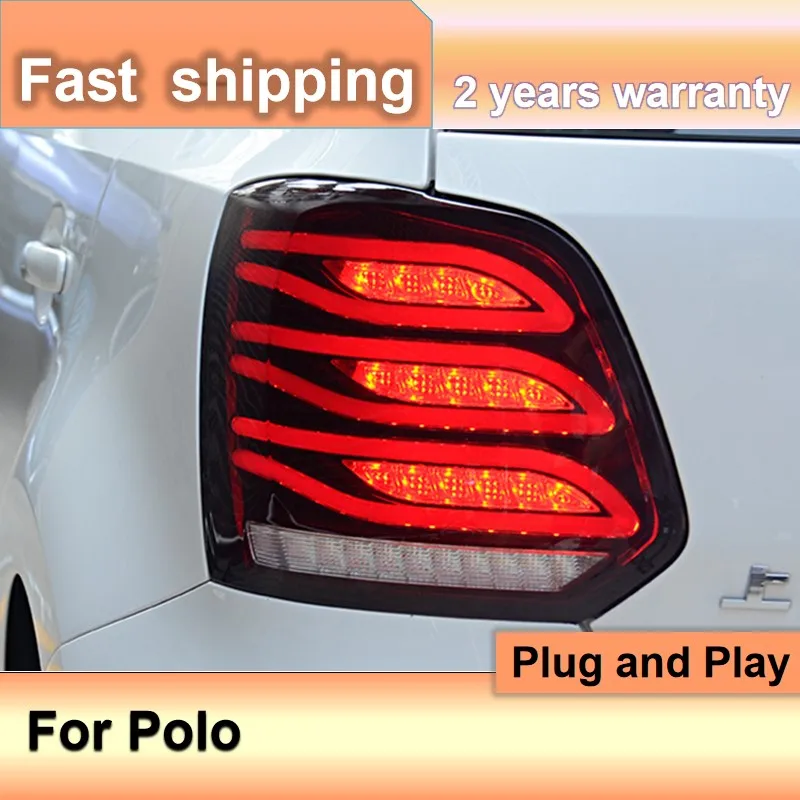 

Car Accessories for VW Polo Tail Light 2009-2017 Polo Tail Lamp Volkswagen Polo Taillight LED Rear Fog Brake Dynamic Turn Signal