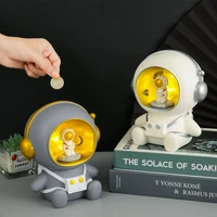 astronaut piggy bank for kids money box plastic coin for attracting money jar coins large savings box child gift decoration