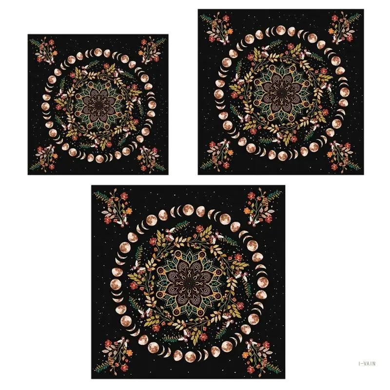 

M5TC Скатерть для гадания Лунные фазы Астрология растений Таро Скатерть Алтари Ткань