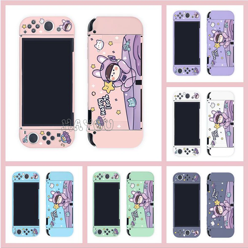 

Protective Shell Soft Case for Nintendo Switch Oled Joycon Console Cover Cute Cartoon Case TPU Back Grip Shell Game Accessories
