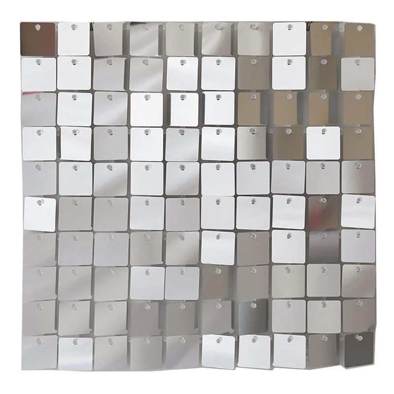 

Мерцающий настенный фон из серебристых блесток, 24 штуки