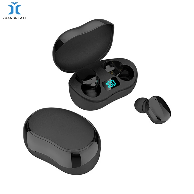 

YUANCREATE Digital Display Bluetooth Headphones Maca Sports TWS Wireless earphones Bilateral Stereo Mini Earbuds HD Calling