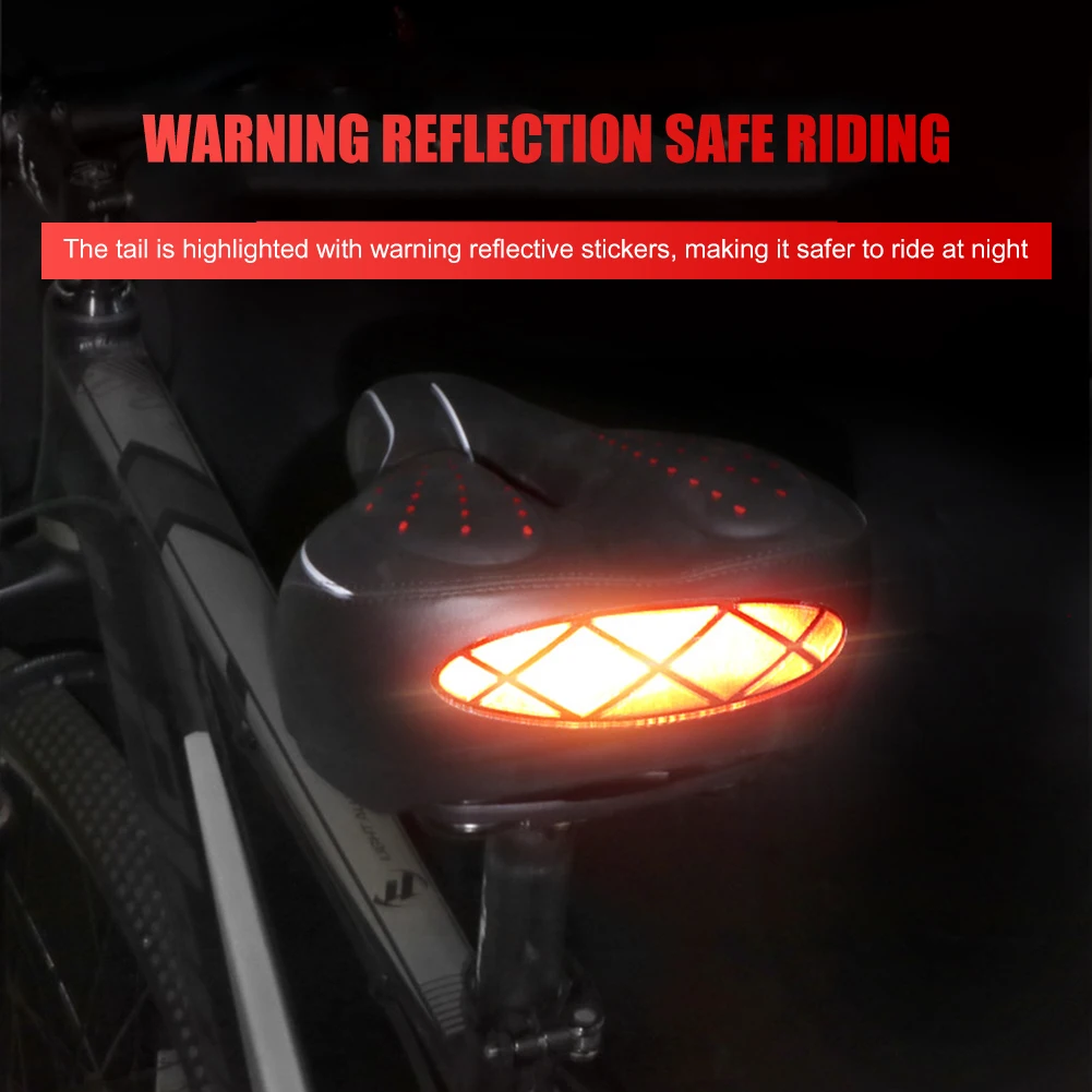 

Mountain Bicycle Saddle Cushion Bike Soft Seat Portable Thickened Breathable Reflective Waterproof Cycling Elements