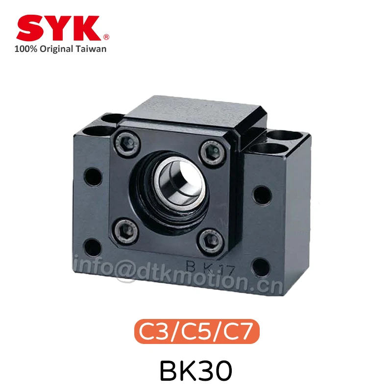 

SYK Taiwan Support Unit Professional BK30 BKBF Fixed-side C3 C5 C7 Ballscrew TBI HIWIN 3205 3210 4010 CNC Parts Spindle End Mach