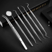 stainless steel dental hygiene tools tartar calculus plaque remover dental lab equipment oral care teeth cleaning tool set