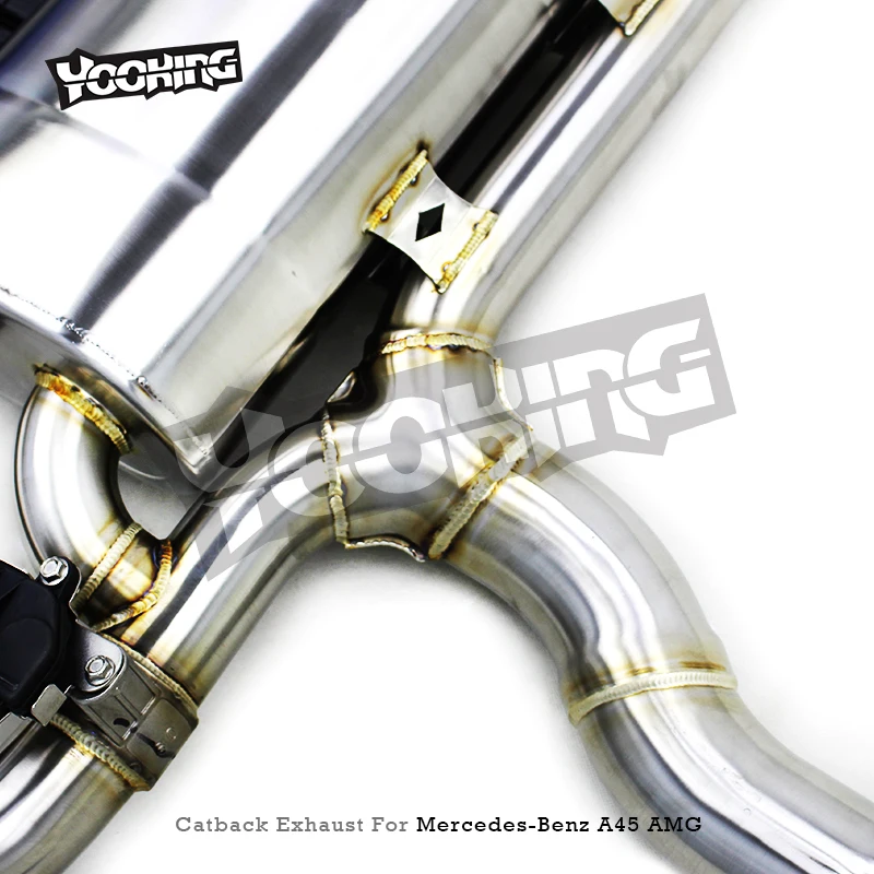 Фото Выхлопная система Yooking Valvetronic для Mercedes-Benz A45 S AMG W177 2.0T 2020-2023, нержавеющая сталь, глушитель с управлением. №4
