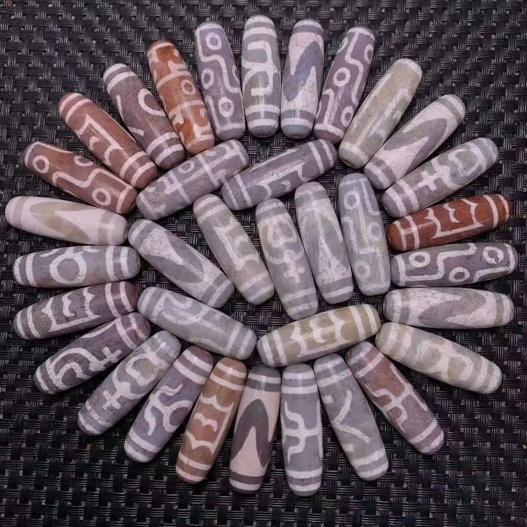 

35 Pcs/lot Elephant Male Cinnabar Dzi Delicate Beads Oily High Oil Slurry Natural Texture 5A Quality Agate