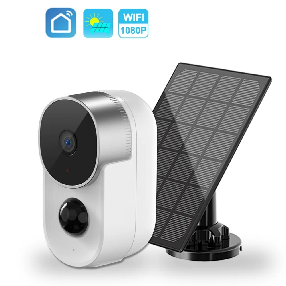 

Video Surveillance IP Camera Outdoor 1080P 10000mAh Solar Battery Night Vision AI Smart Motion Dection Home Security Camera