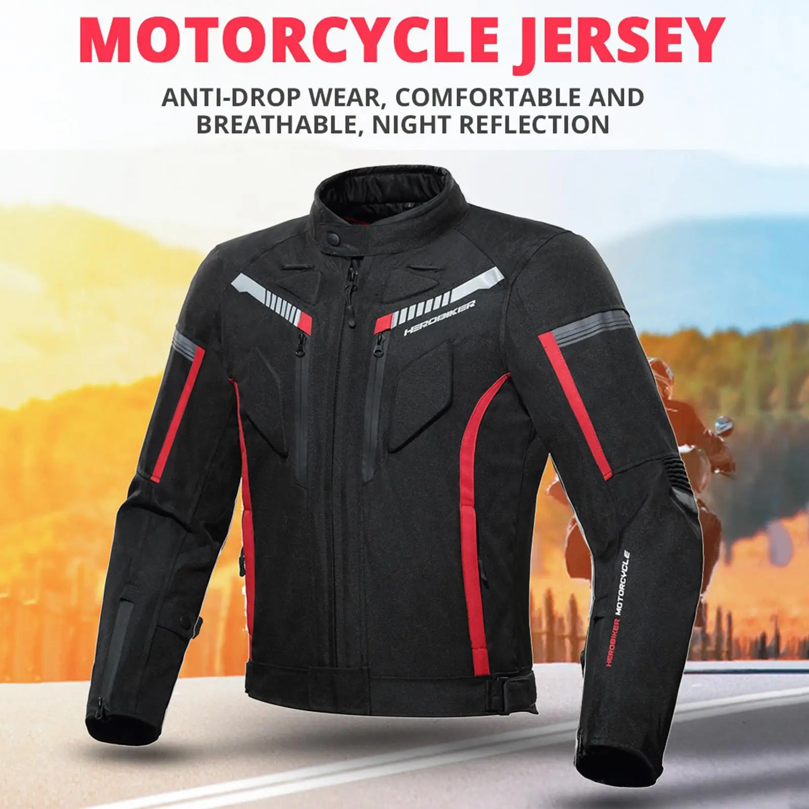 ARMORED WATERPROOF 600D Motorcycle Jacket for Men Dualsport  Moto