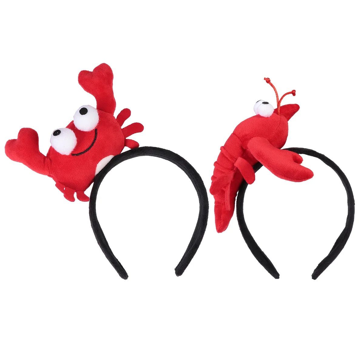 

2 Pcs Crab Lobster Headband Trendy Headwears Crayfish Kids Hair Accessories Photo Props Decorations Cloth Cartoon Hairbands