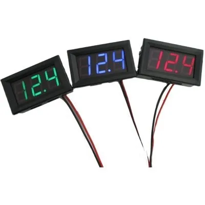 

Mini Digital Voltmeter DC 4.5V To 30V Digital Voltmeter Voltage Panel Meter For 6V 12V 24V Electromobile Motorcycle Car 0.56 ''